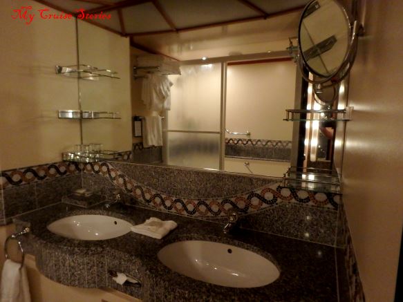 fancy cruise ship bathroom