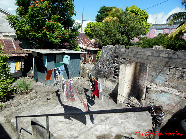old ruin with squatters