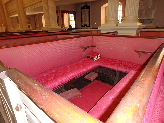 historic church pew