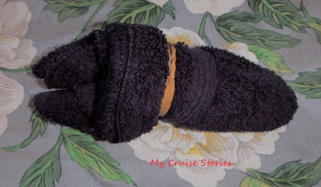 making a washcloth bat head