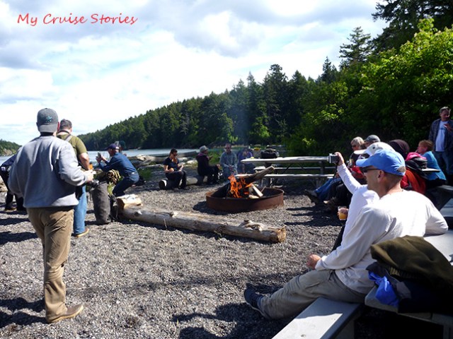 the beach had several fire pits