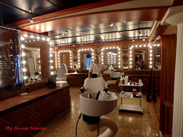 hair salon on a cruise ship