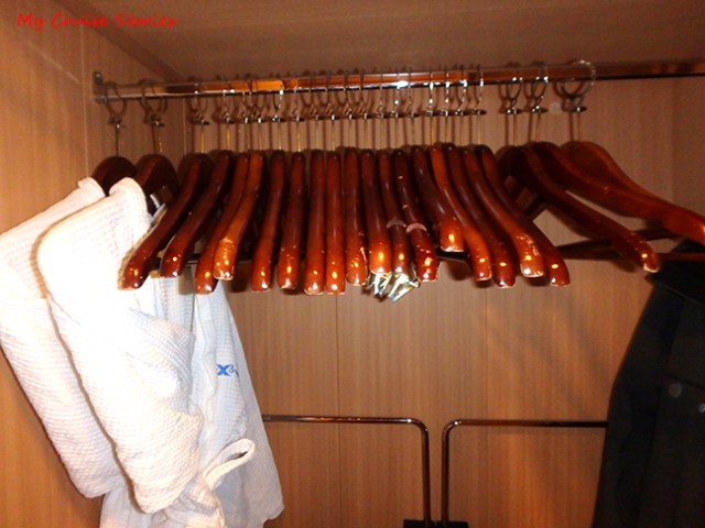 inside cruise ship closet