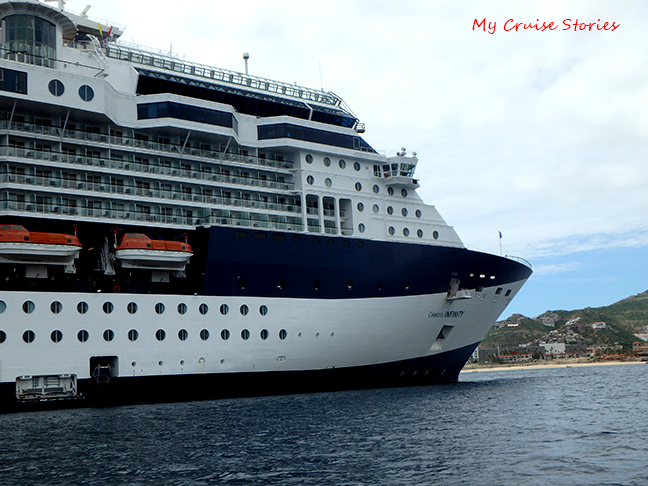 cruise ship at anchor