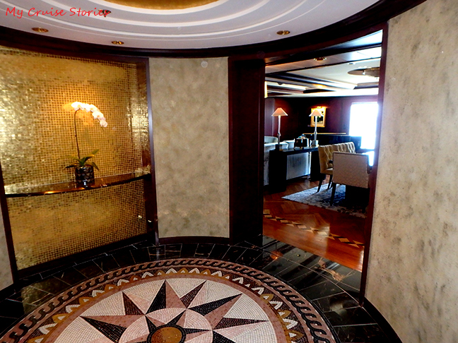 very fancy cruise ship suite