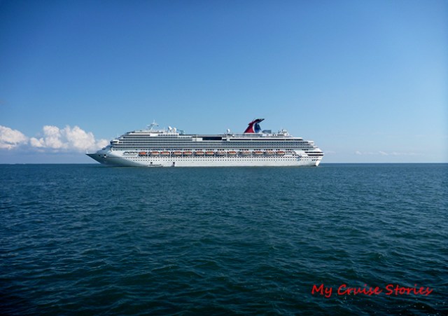 cruise ship at anchor