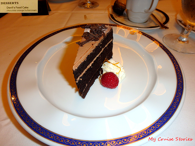 cruise ship food