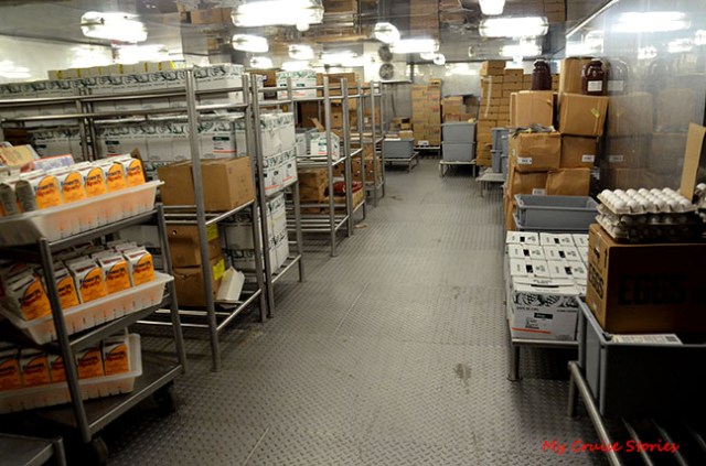 cruise ship food storage area