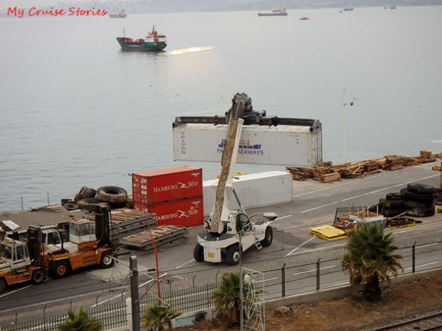 how the containers move about the port