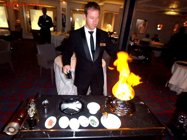 only the alcohol is on fire