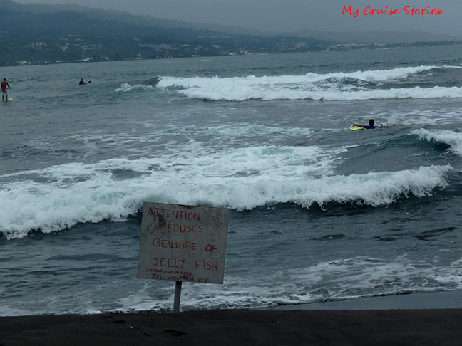 surfers in Tahiti