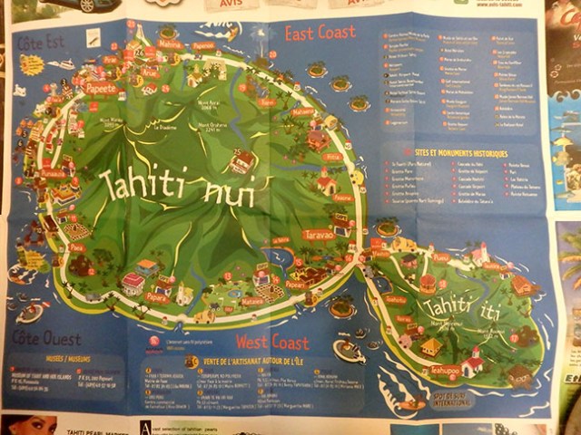 Tahiti map