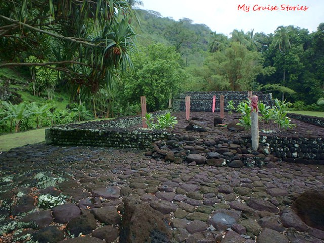 ancient temple ruins in Tahiti