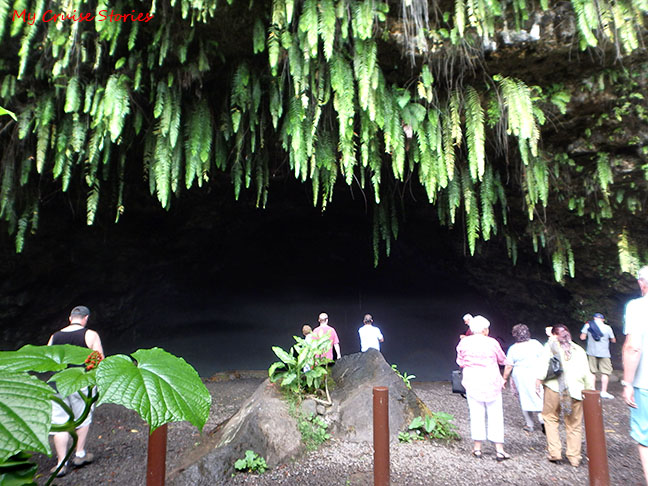 dark and misty water cave