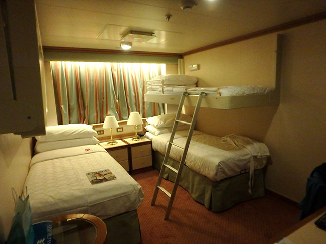 bunks in cruise ship cabins make more passengers an option