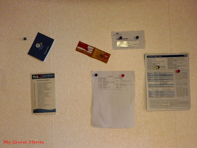 magnets come in handy on cruise ships