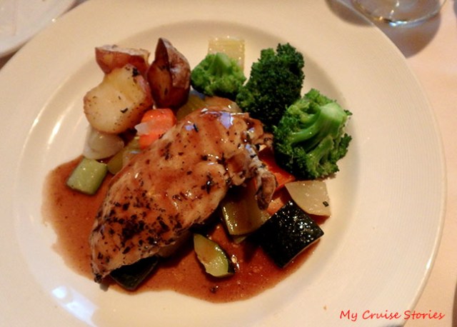 Ruby Princess chicken dinner