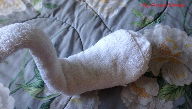 towel duck folding step 4