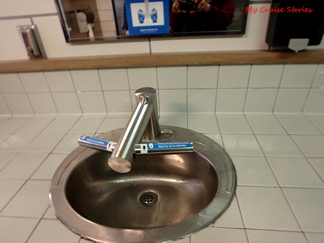 sink faucet has wash and dry settings