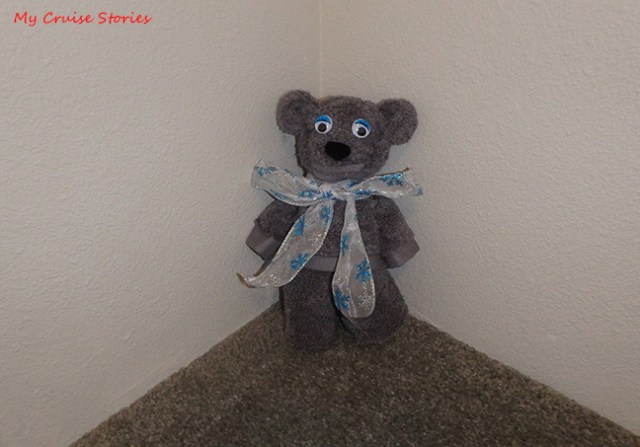 bear made from hand towel