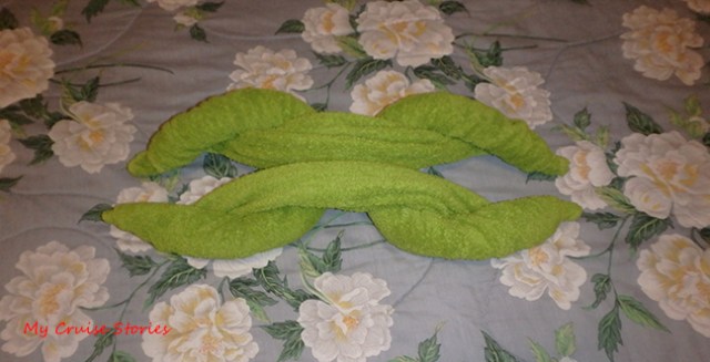 Grinch towel origami