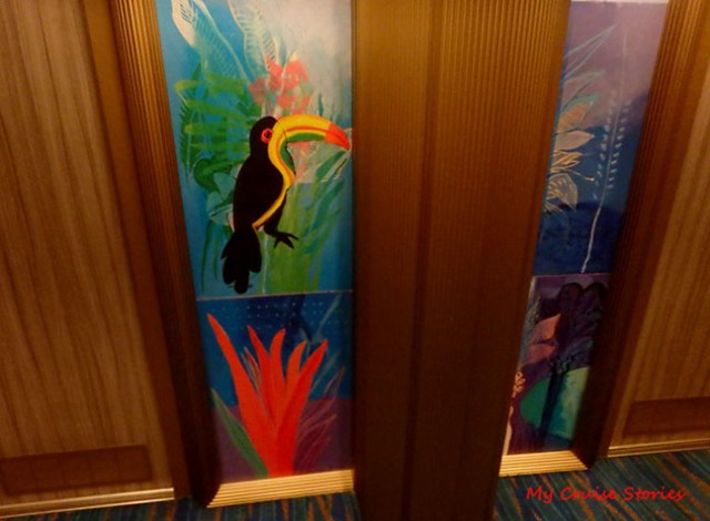 bright and cheerful hallway art