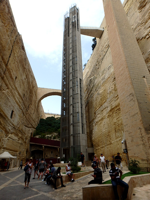 elevator to a walled city