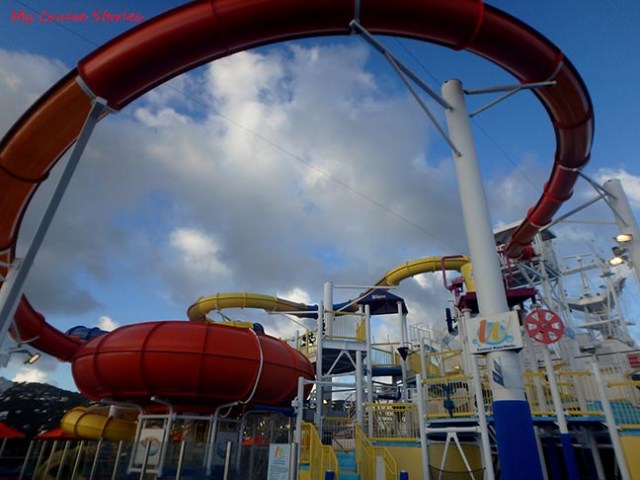 waterslides on a cruise ship