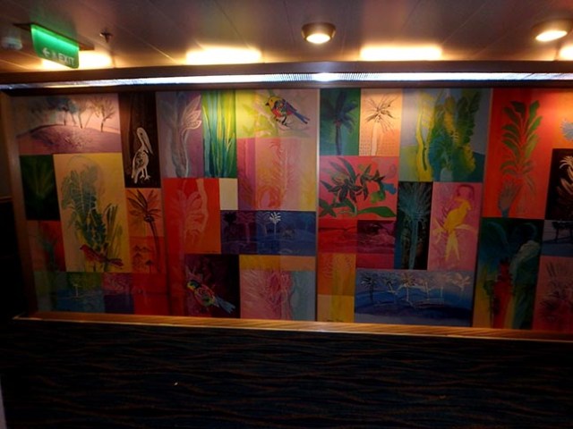 colorful hallway walls