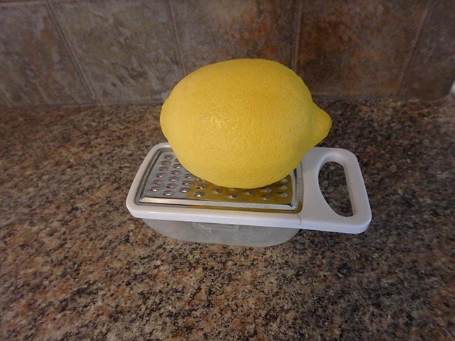zesting a lemon