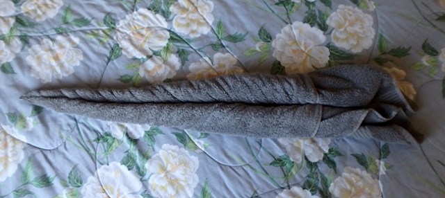 the key to a good towel animal is to have tight rolls