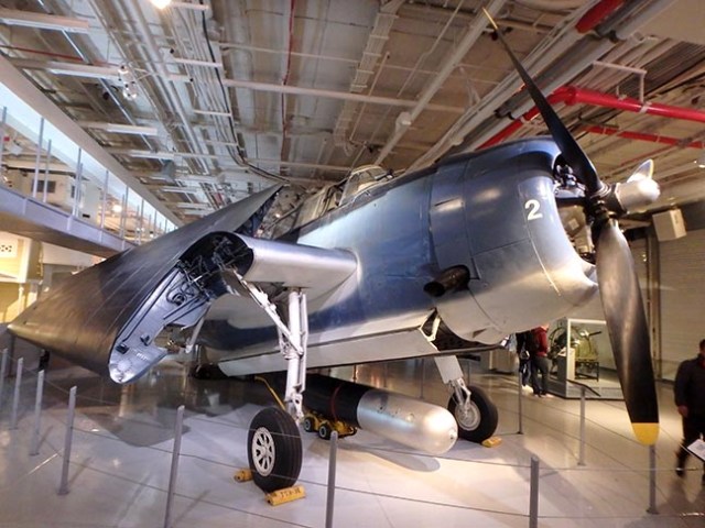 airplane hanger in aircraft carrier