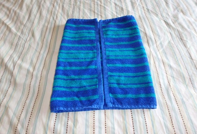 making a towel iguana head