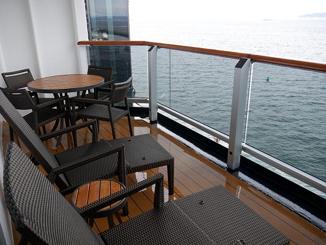 Oosterdam Neptune Suite balcony