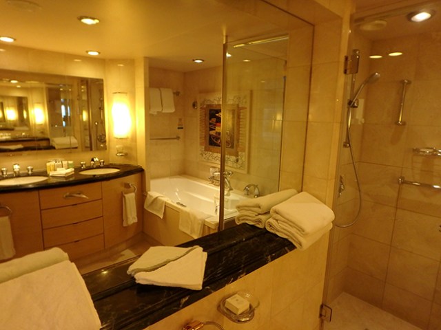 cruise ship suite bathroom
