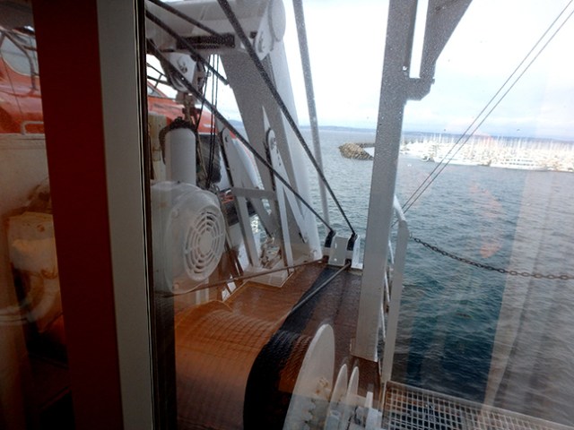 lifeboat and sea view