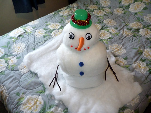 towel snowman