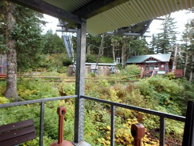 outside Mount Roberts upper tram station