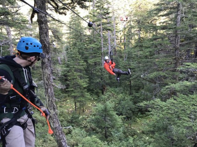ziplining