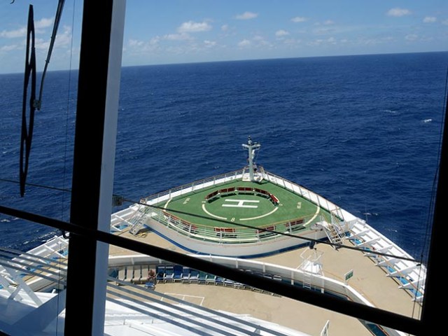 view from cruise ship bridge