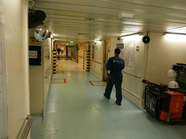 cruise ship crew area