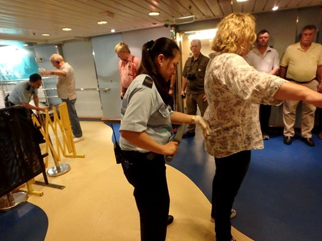 security check for behind the scenes tour