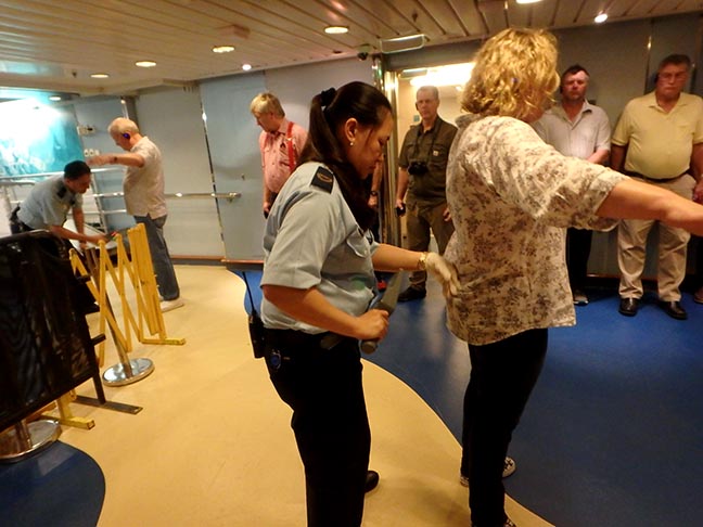 security check for behind the scenes tour