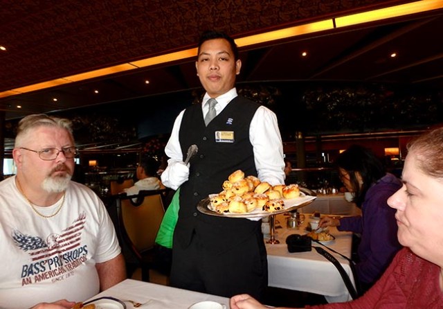 serving afternoon tea