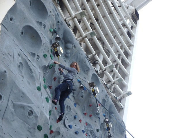 rock climbing wall