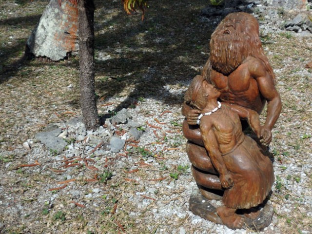 graveside woodcarving