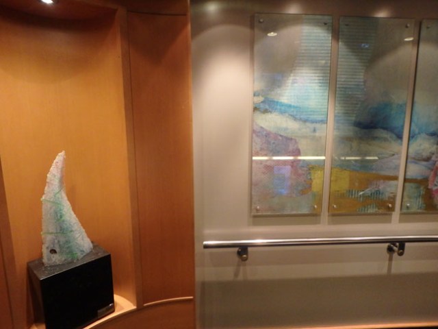 cruise ship stairway art