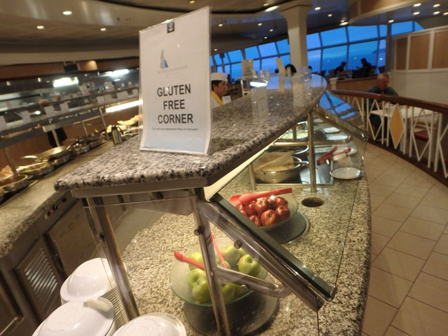 buffet station on cruise ship