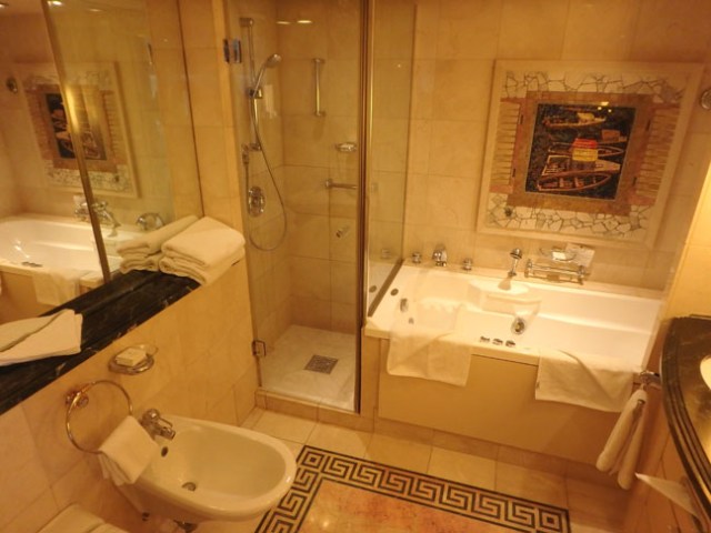 cruise ship suite bathroom