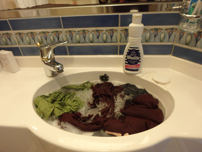 doing laundry on a cruise ship